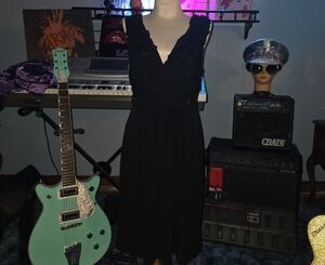 Enfocus Studio Black Midi Dress